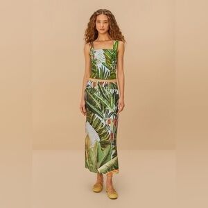 Farm Rio Blue Amazonia Forest Maxi Skirt